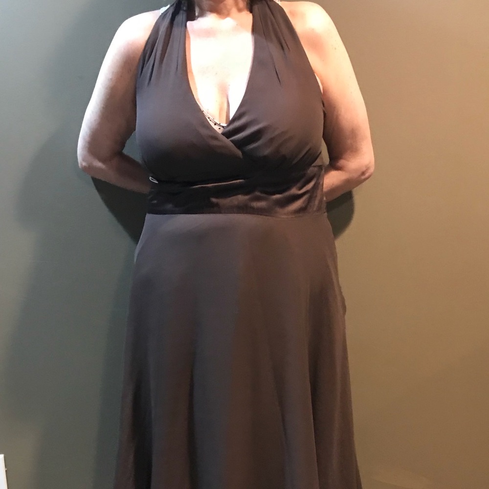Beautiful flowing chocolate brown dress.